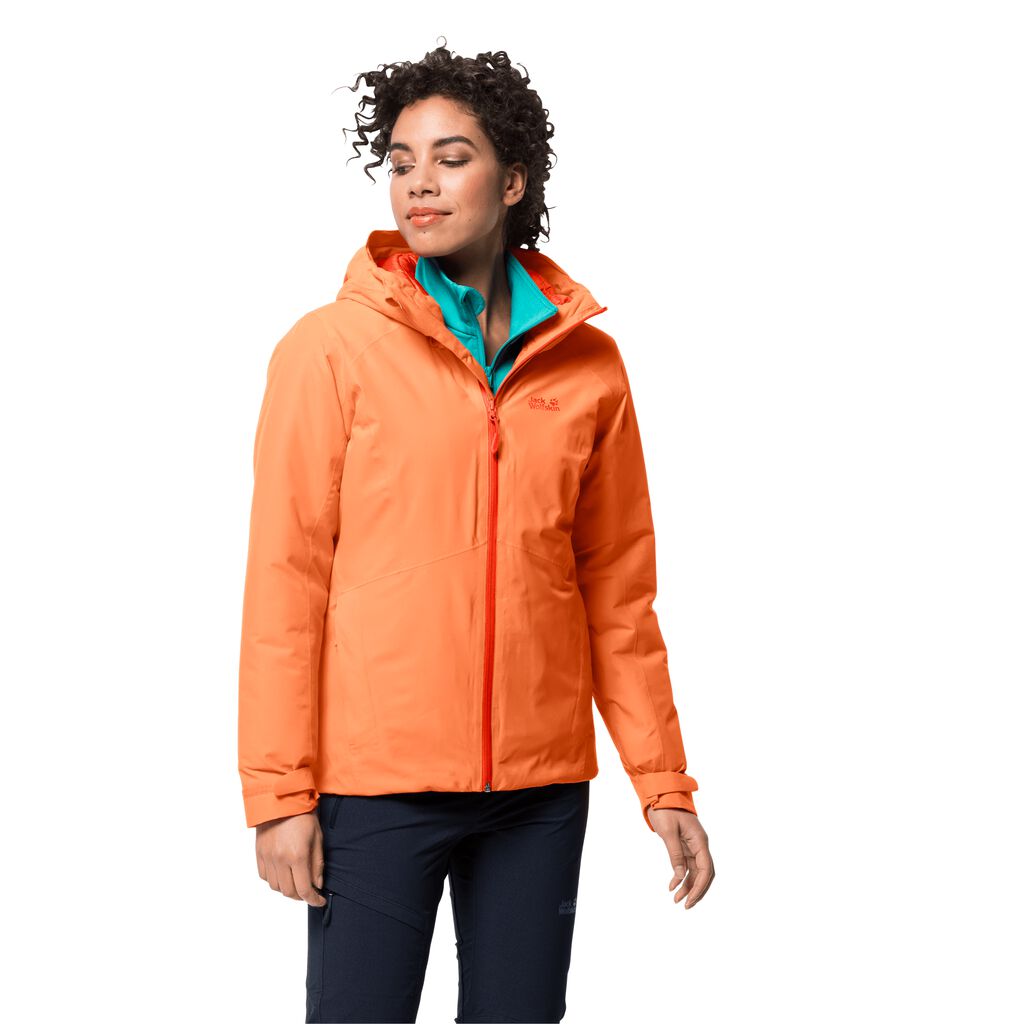 Jack Wolfskin ARGON STORM αδιάβροχο μπουφάν γυναικεια πορτοκαλι | GR6692171